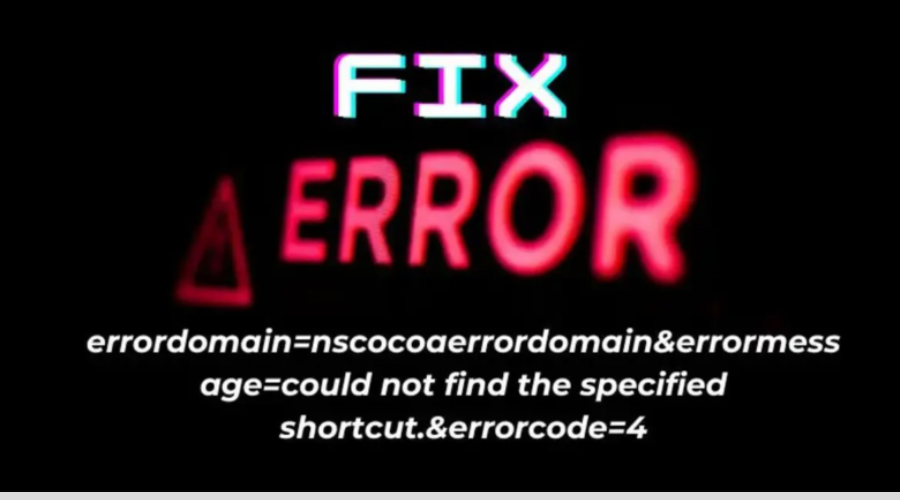 errordomain=nscocoaerrordomain&errormessage=could not find the specified shortcut.&errorcode=4