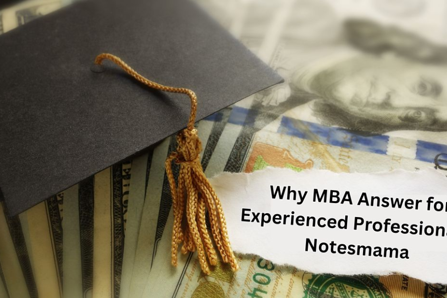 why mba answer for experienced professionals-notesmama